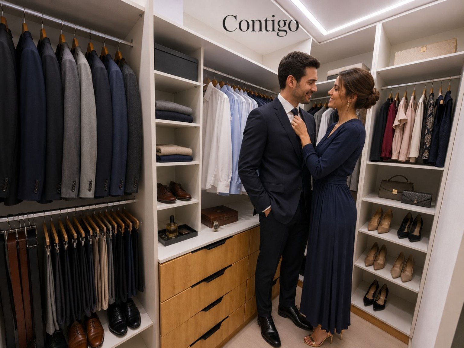 Vestidor: ambientación ilustrativa contigo